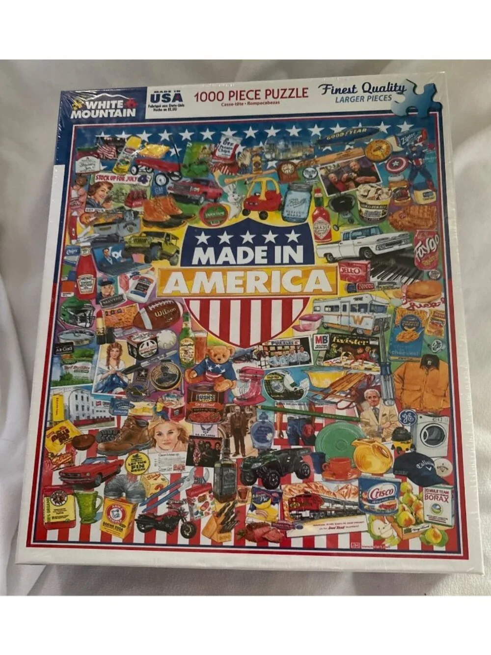 White Mountain Made In America 1000-Piece Jigsaw Puzzle Large Pieces USA-Made